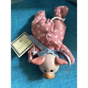Russ Teeny Beenies‎ Pig 4.75" Beanbag 7072 Clay Head Country Farm TAGS Vtg